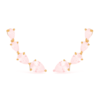 Brinco Dourado Ear Cuff Rosa Gota